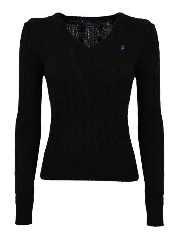 Polo Ralph Lauren Pull À Col V - Noir