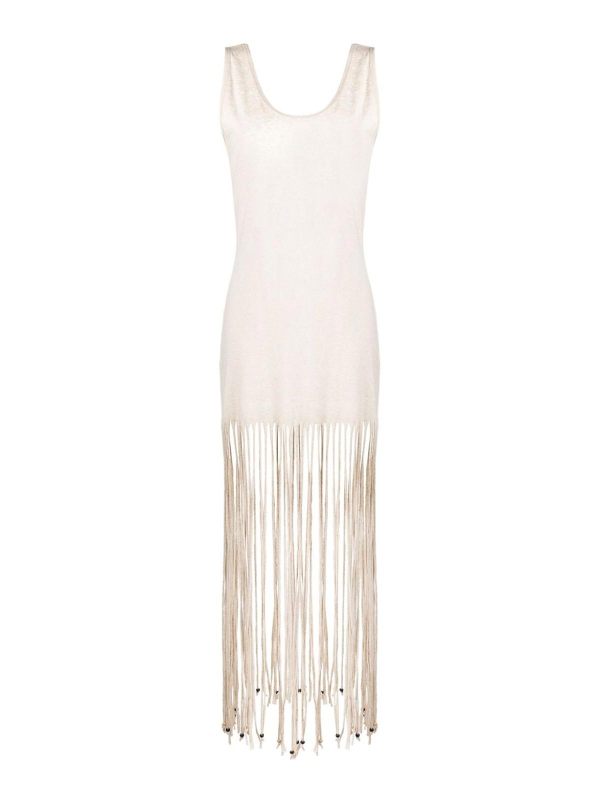 Alaïa Robe Au Genou - Blanc