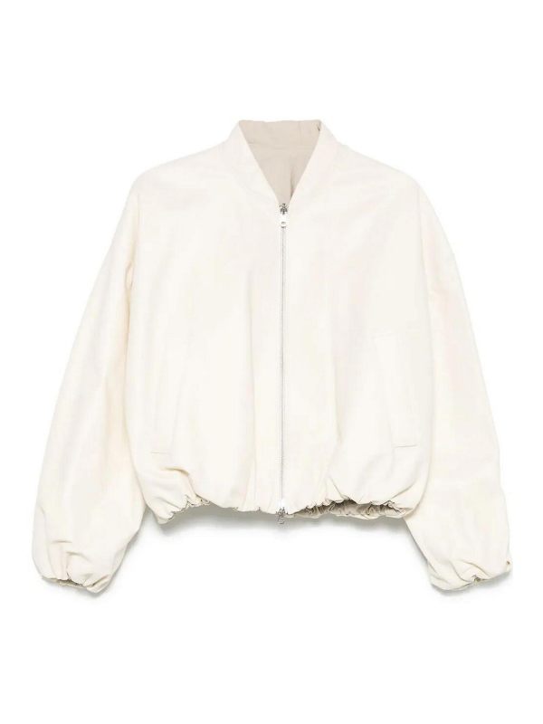 Arma Blouson En Cuir - Beige Clair