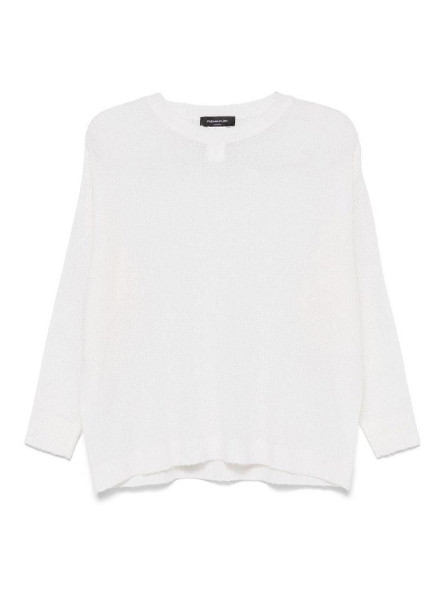 Fabiana Filippi Pull Col Rond - Blanc