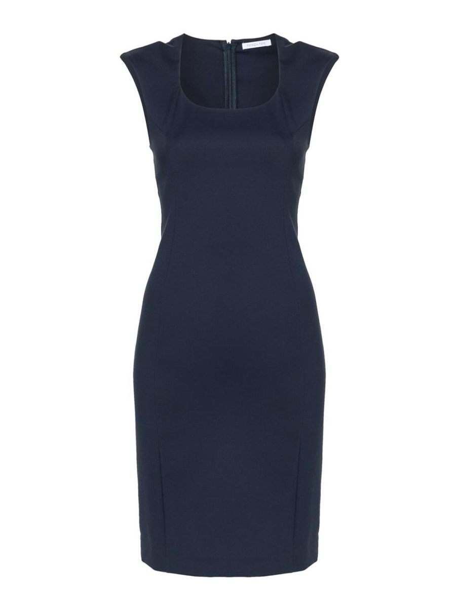 Patrizia Pepe Robe Au Genou - Bleu Foncé