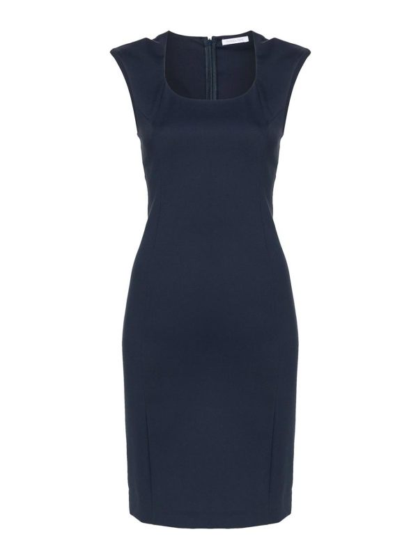 Patrizia Pepe Robe Au Genou - Bleu Foncé