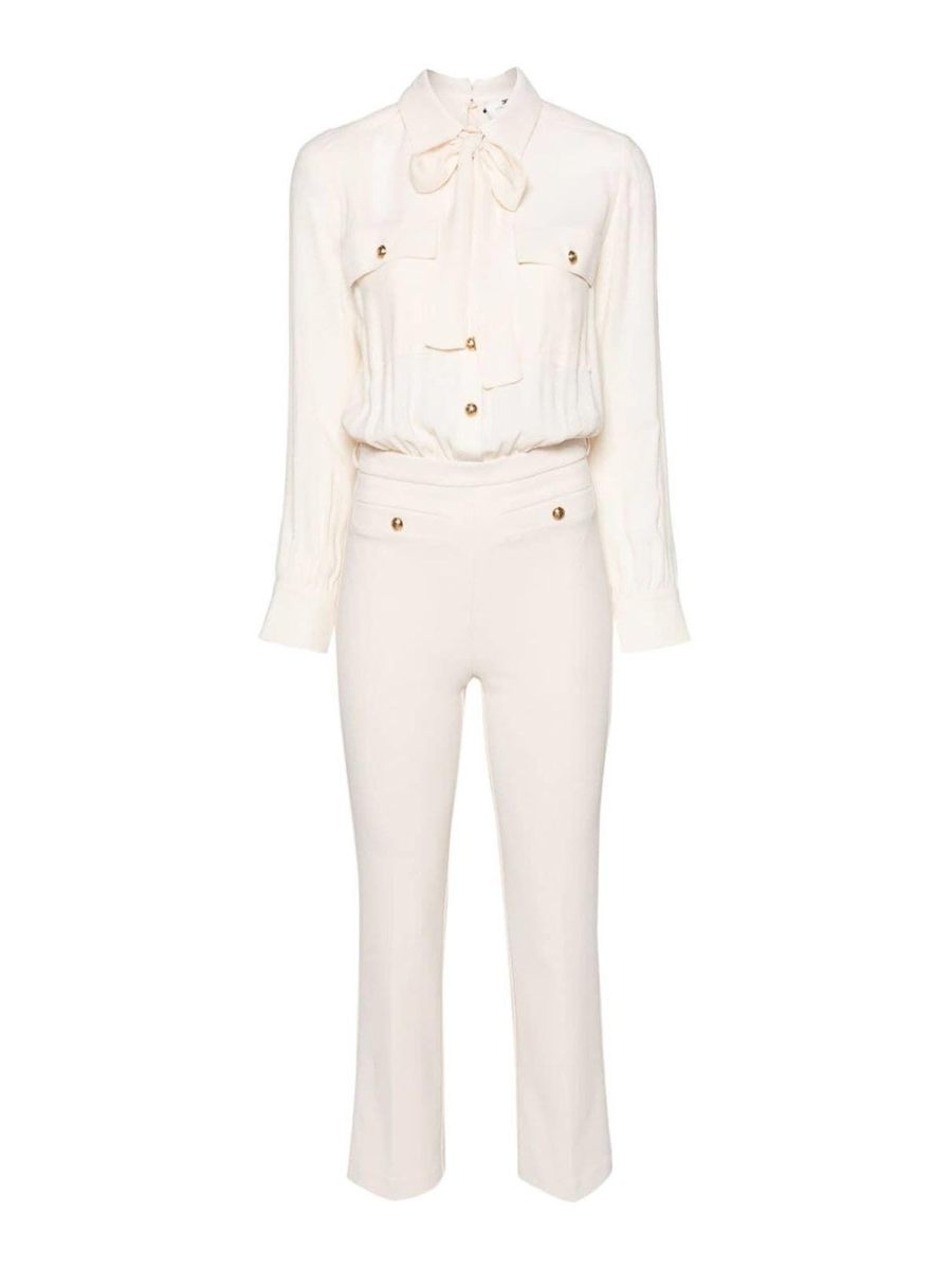 Elisabetta Franchi Combinaison - Crème