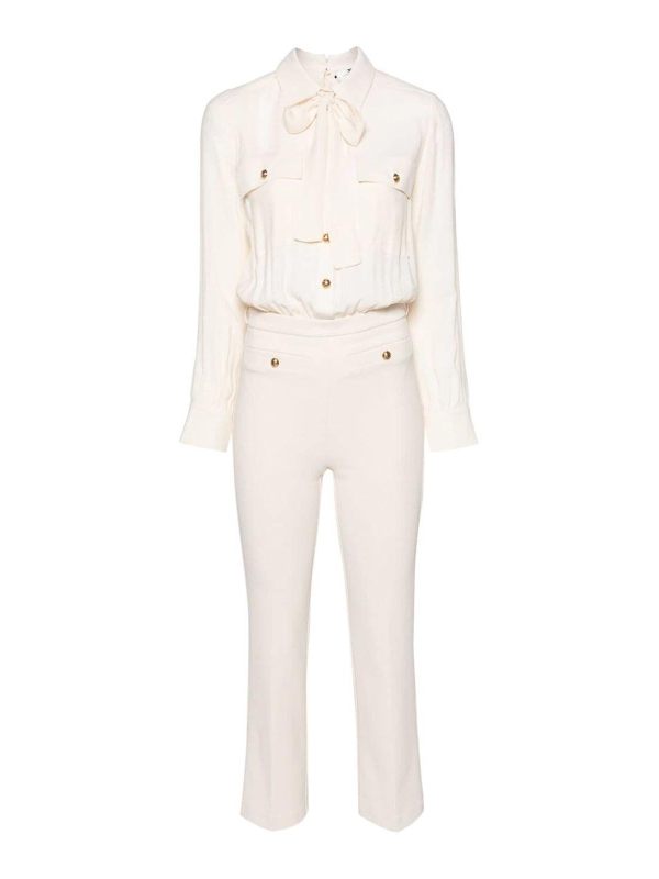 Elisabetta Franchi Combinaison - Crème