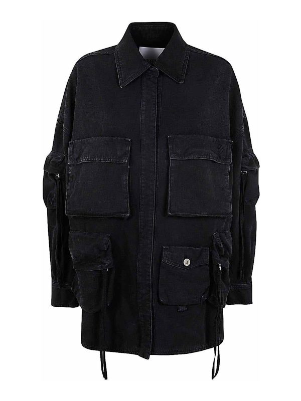 The Attico Manteau Court - Noir