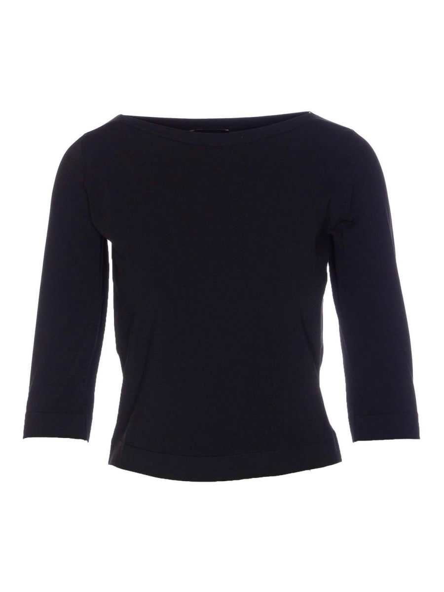 Roberto Collina Pull Col Rond - Noir