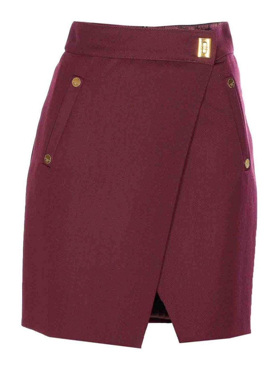 Elisabetta Franchi Mini Jupe - Rouge