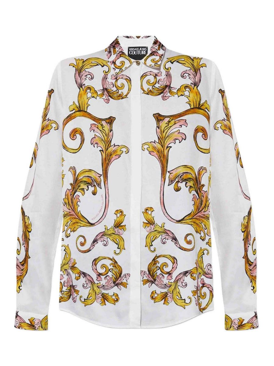 Versace Jeans Chemise - Or Blanc