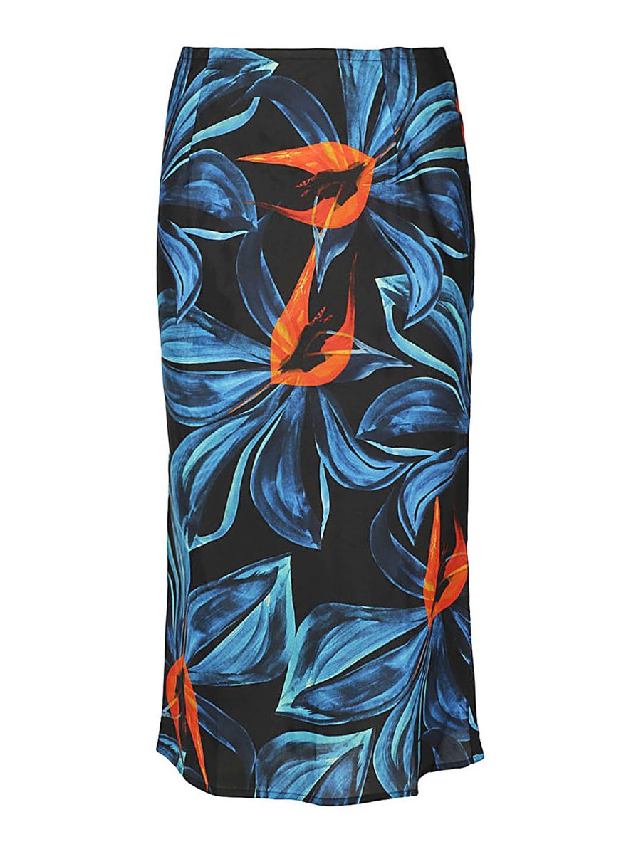 Louisa Ballou Jupe Midi - Bleu