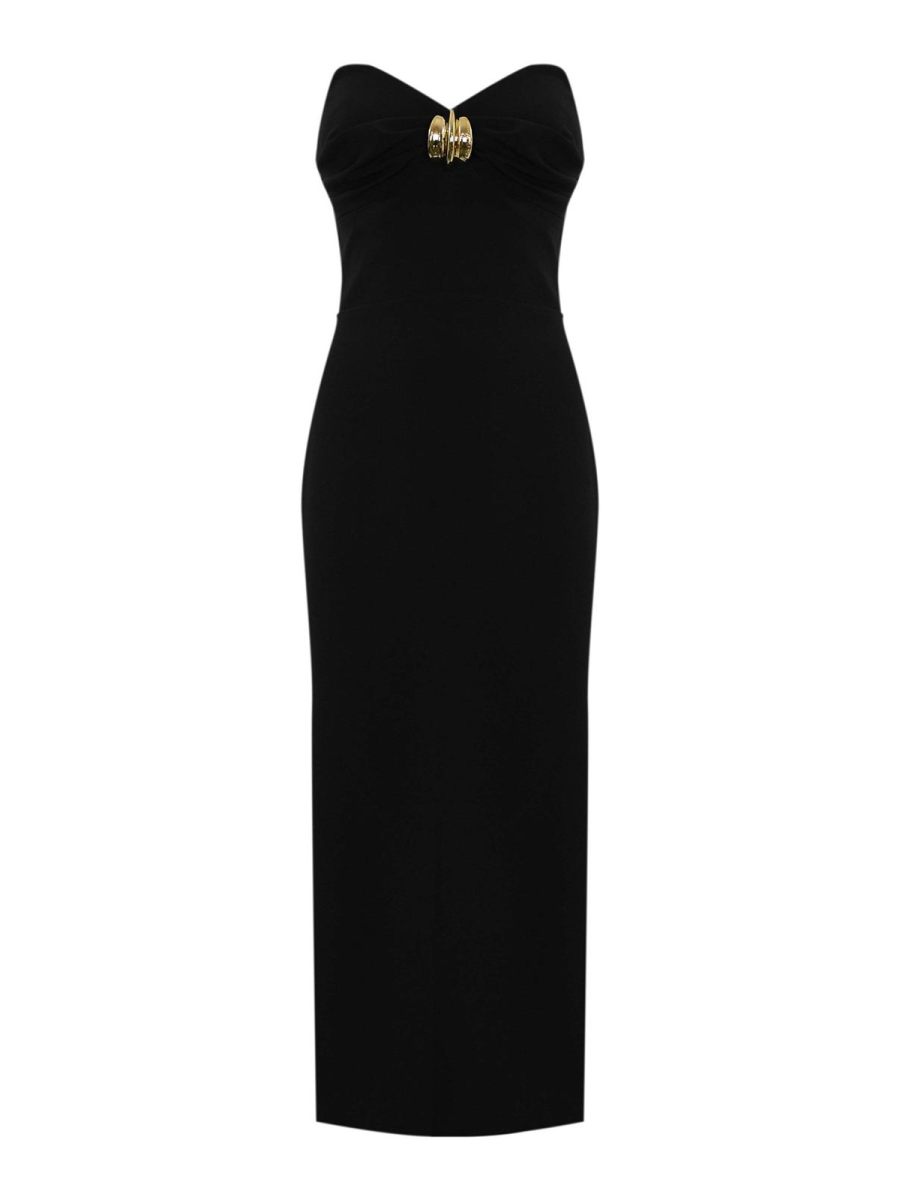 Elisabetta Franchi Robe Au Genou - Noir