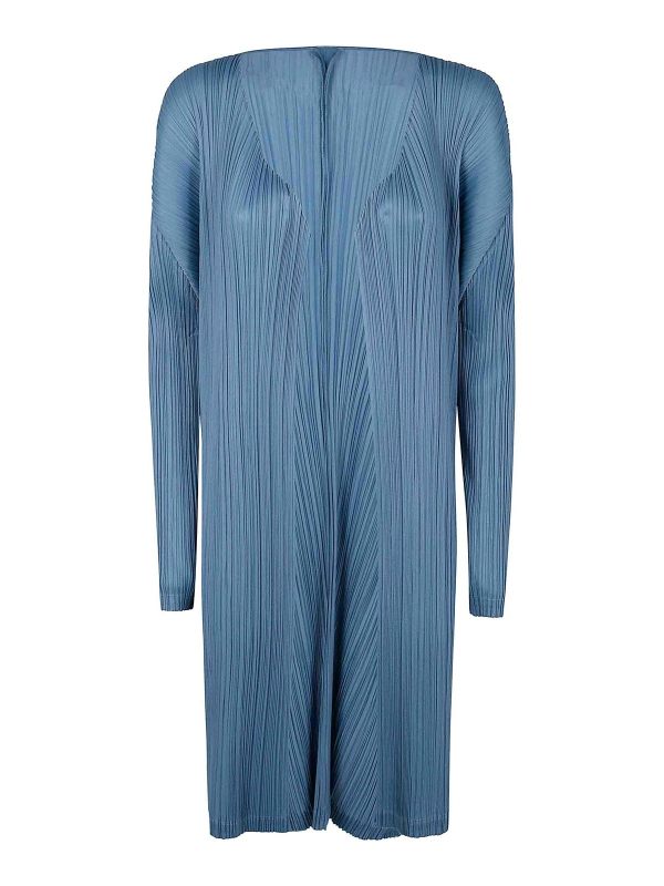 Pleats Please Issey Miyake Cardigan - Bleu