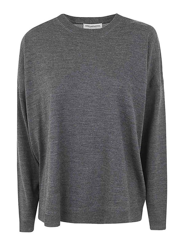 Goes botanical Pull Col Rond - Gris
