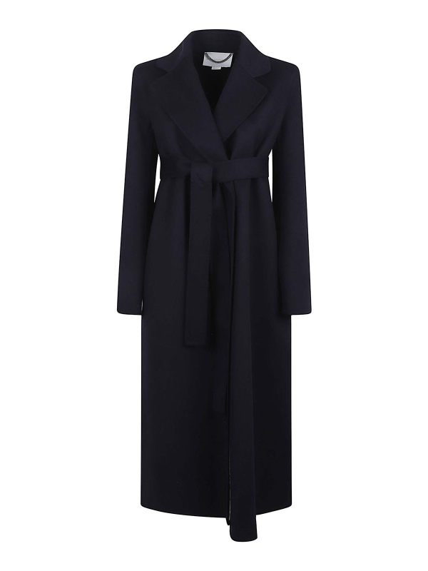 Stella Mccartney Manteau Au Genou - Bleu