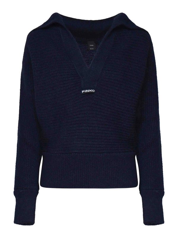 Pinko Pull Col Rond - Bleu
