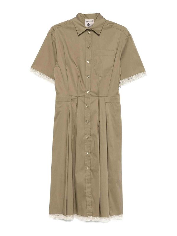 Semicouture Robe Au Genou - Taupe