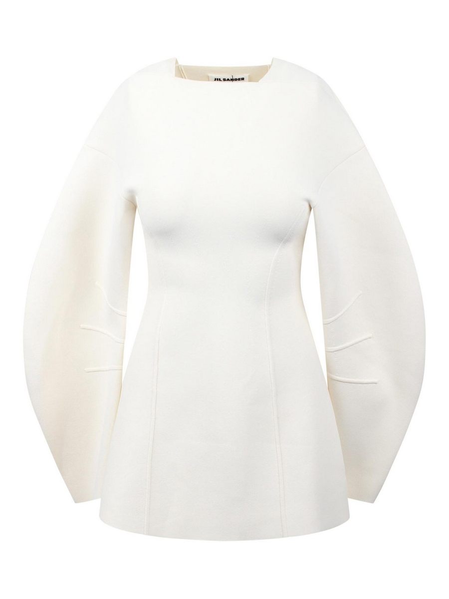 Jil Sander Pull Col Rond - Blanc