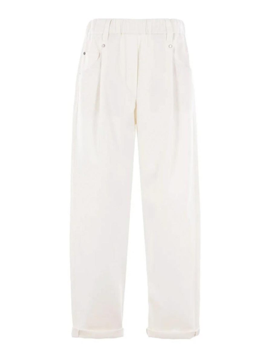 Brunello Cucinelli Pantalons Décontractés - Crème