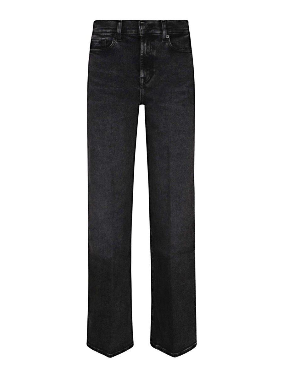 7 For All Mankind Jean Droit - Noir