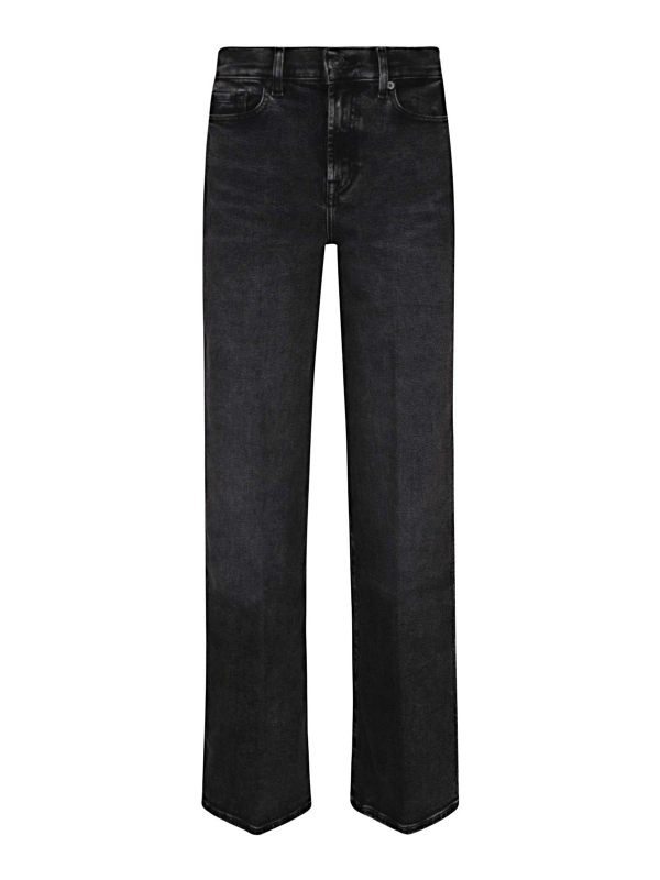 7 For All Mankind Jean Droit - Noir