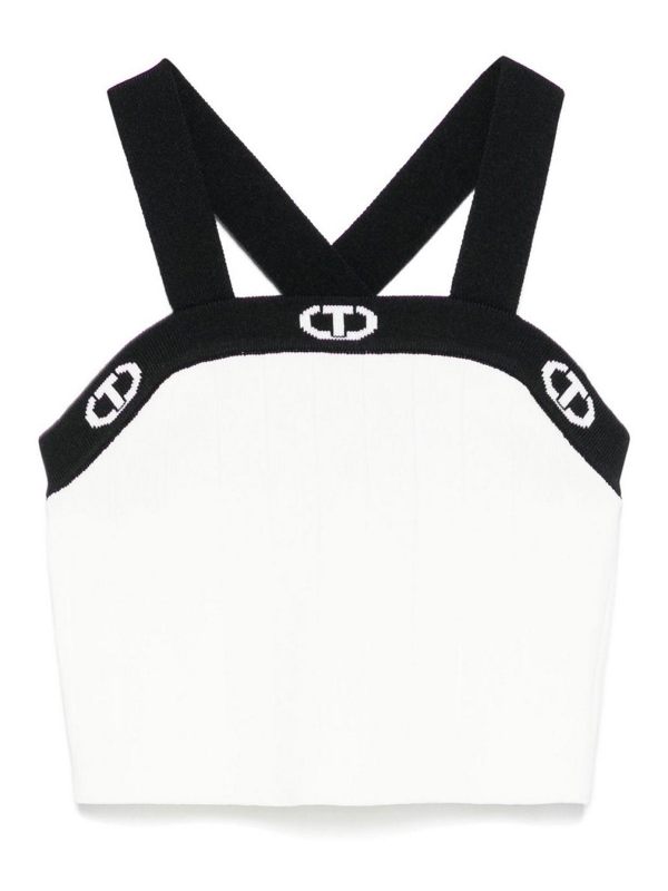 Twinset Pull Col Bateau - Blanc