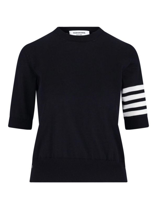 Thom Browne Pull Col Bateau - Bleu