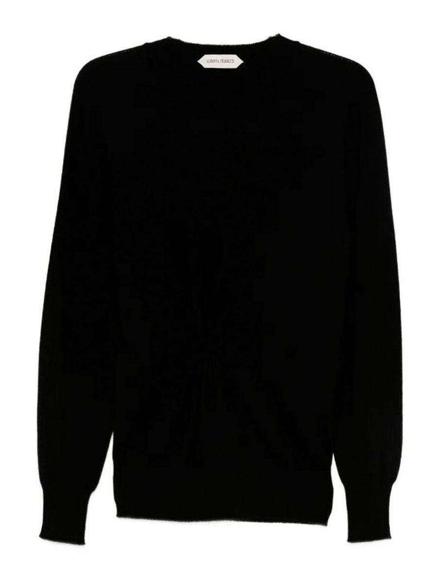 Alberta Ferretti Pull Col Rond - Noir
