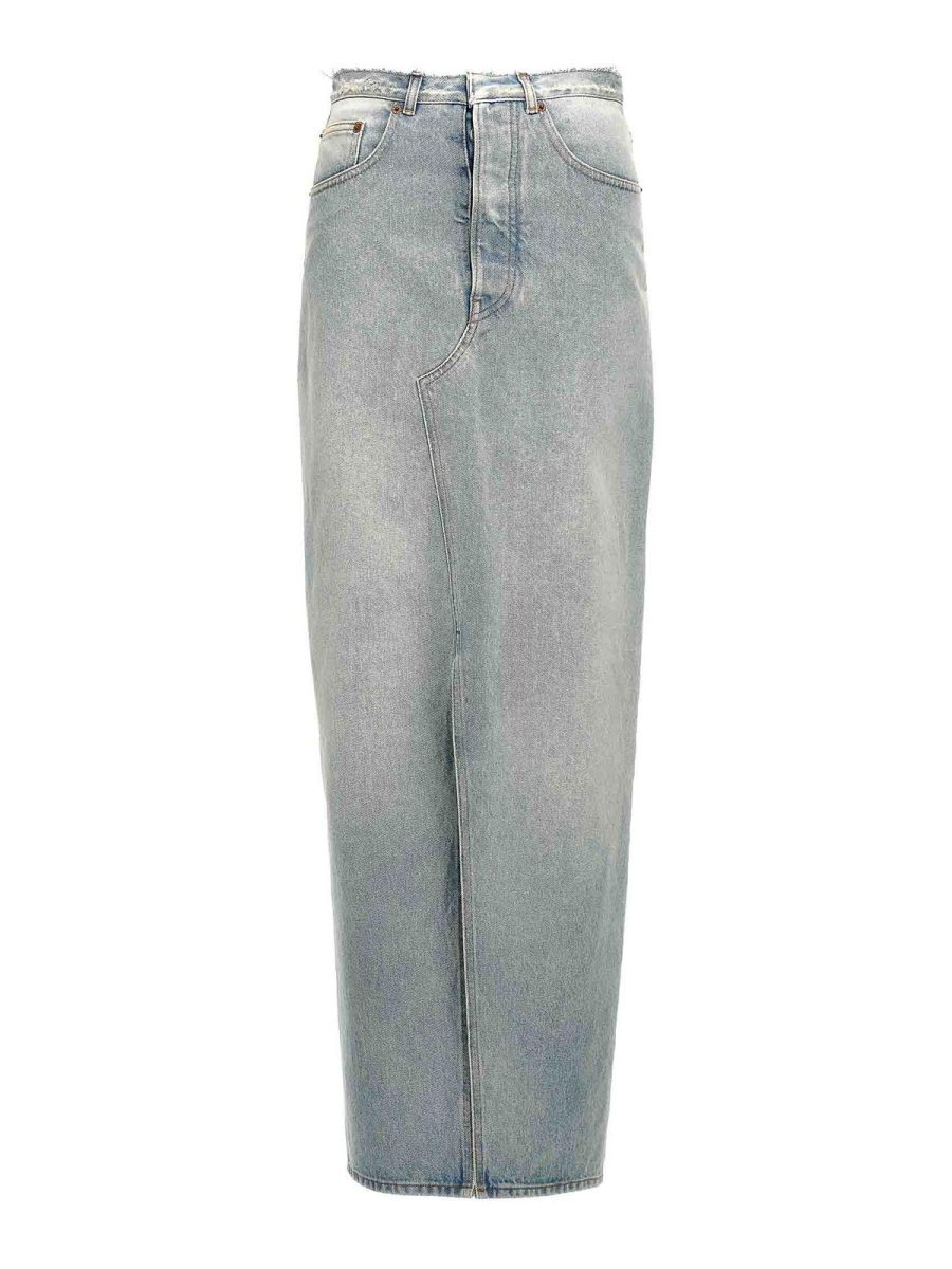 MM6 Maison Margiela Jupe Midi - Bleu Clair