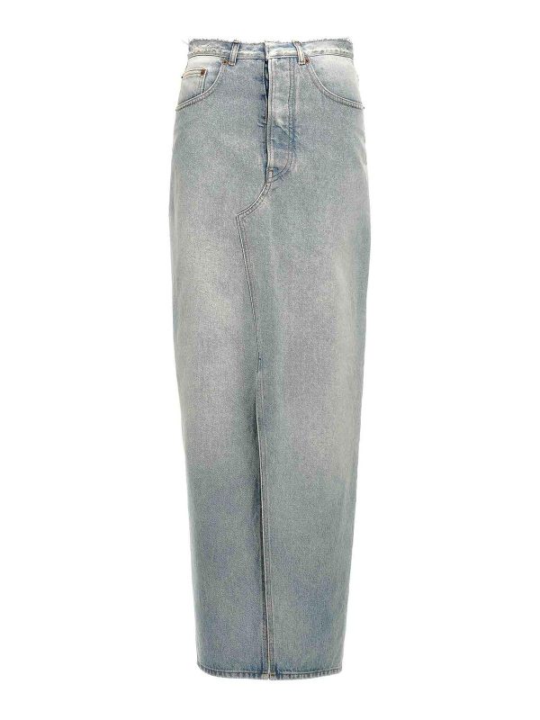 MM6 Maison Margiela Jupe Midi - Bleu Clair