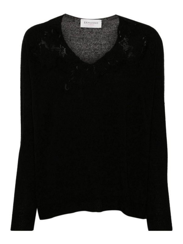 Ermanno Firenze Pull À Col V - Noir