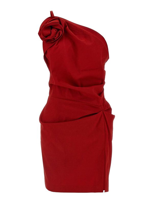 Magda Butrym Robe Au Genou - Rouge