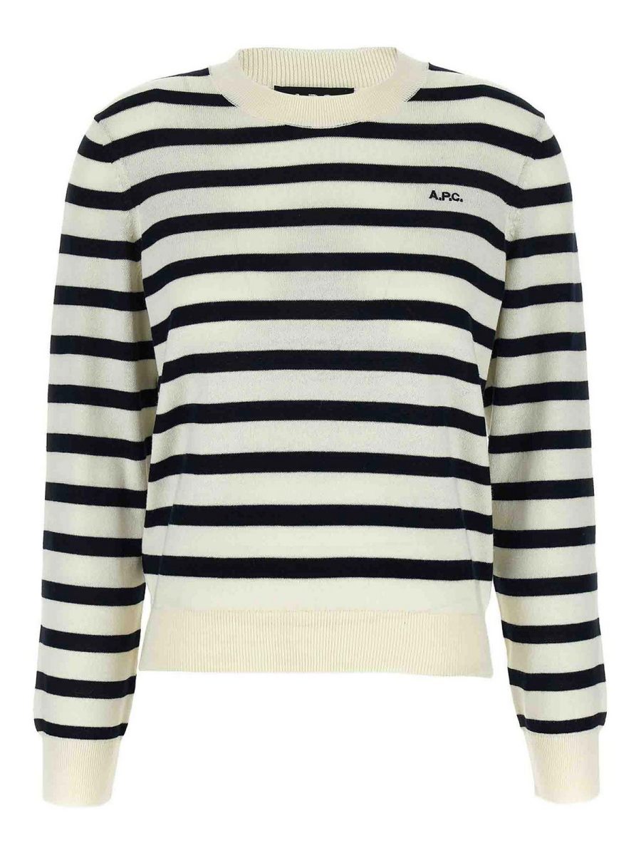 A. P.C. Pull Col Rond - Bleu