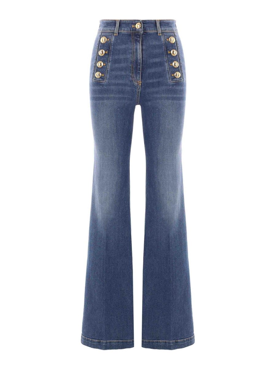 Elisabetta Franchi Jean Bootcut - Bleu