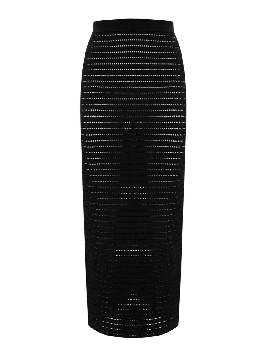 Elisabetta Franchi Jupe Midi - Noir