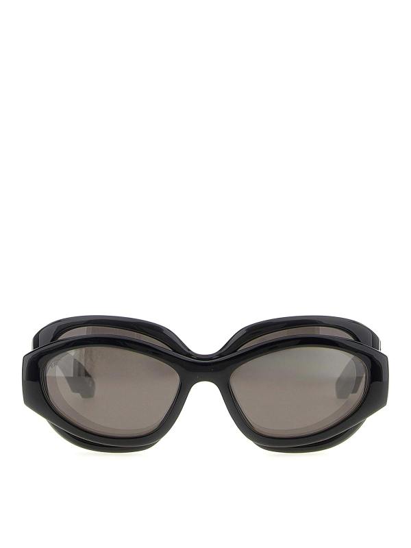 Balenciaga Lunettes De Soleil - Noir