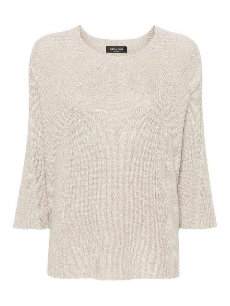 Fabiana Filippi Pull Col Rond - Beige