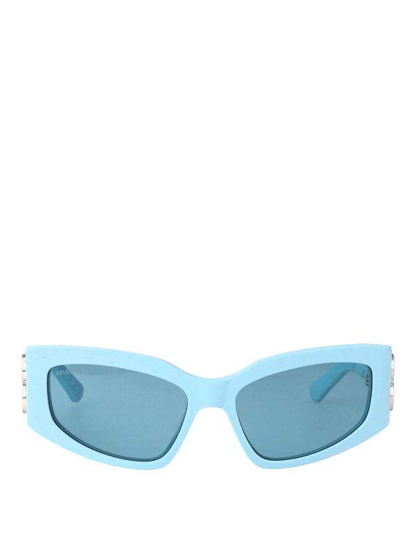 Balenciaga Lunettes De Soleil - Bleu