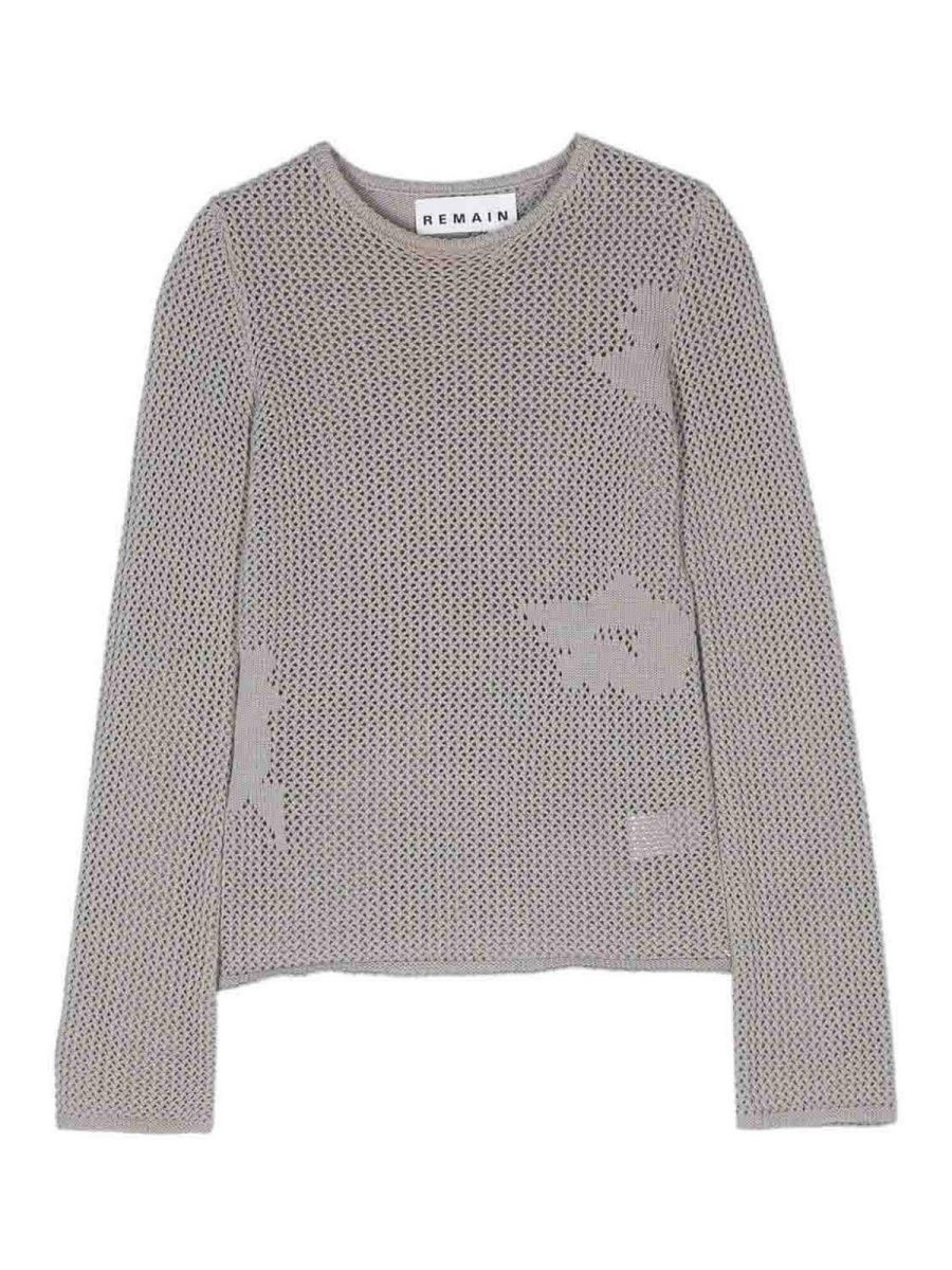 Remain Birger Christensen Pull Col Rond - Gris
