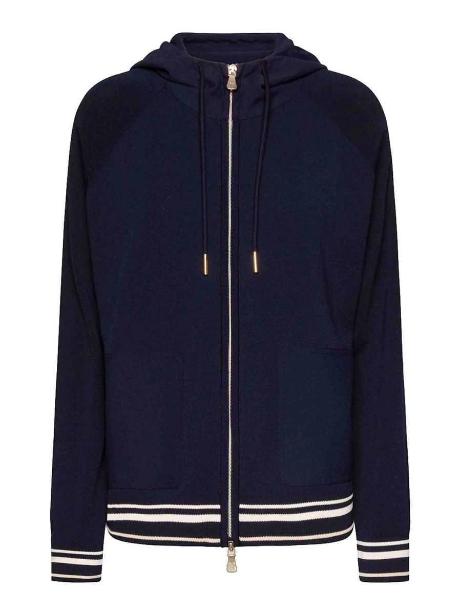 Elena miro' Pull Col Bateau - Bleu