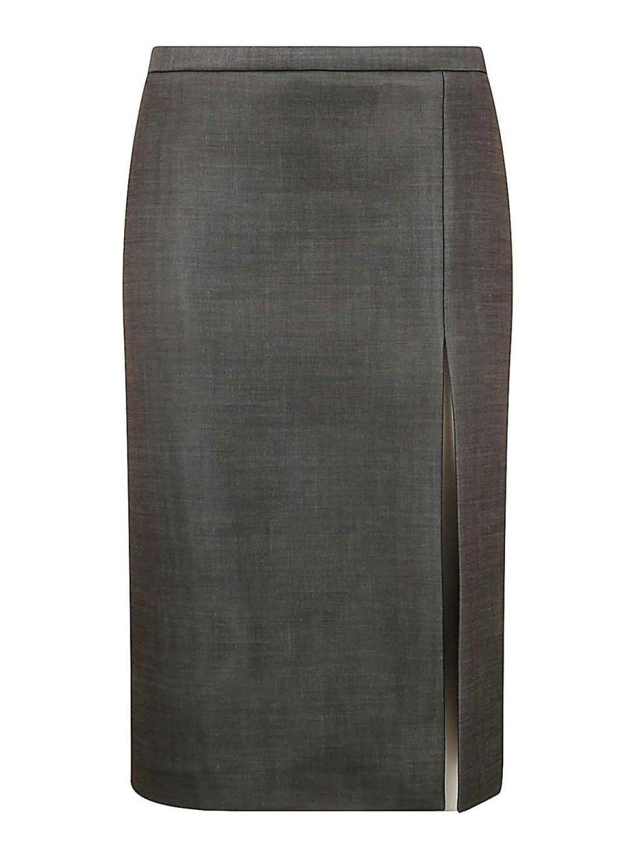Philosophy di Lorenzo Serafini Jupe Midi - Gris
