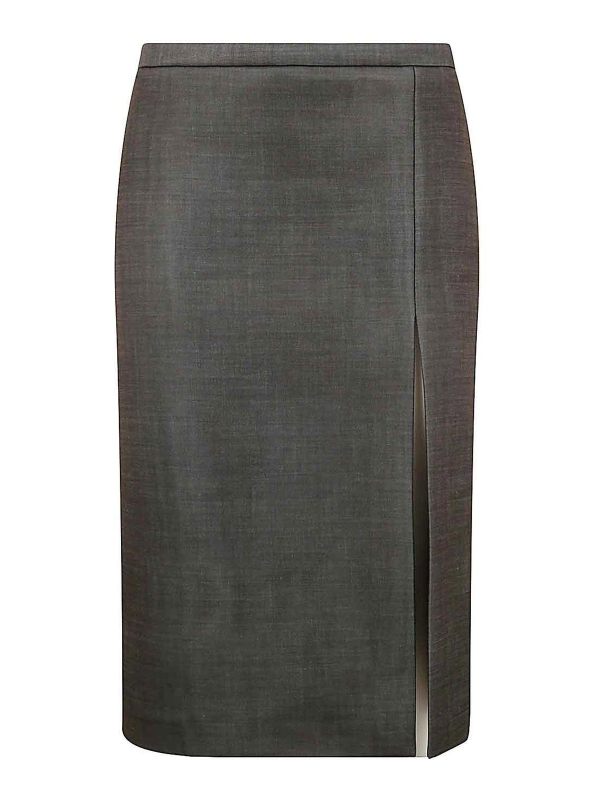 Philosophy di Lorenzo Serafini Jupe Midi - Gris