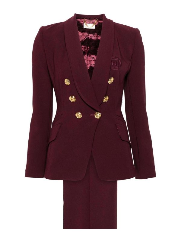 Elisabetta Franchi Jean Évasé - Rouge