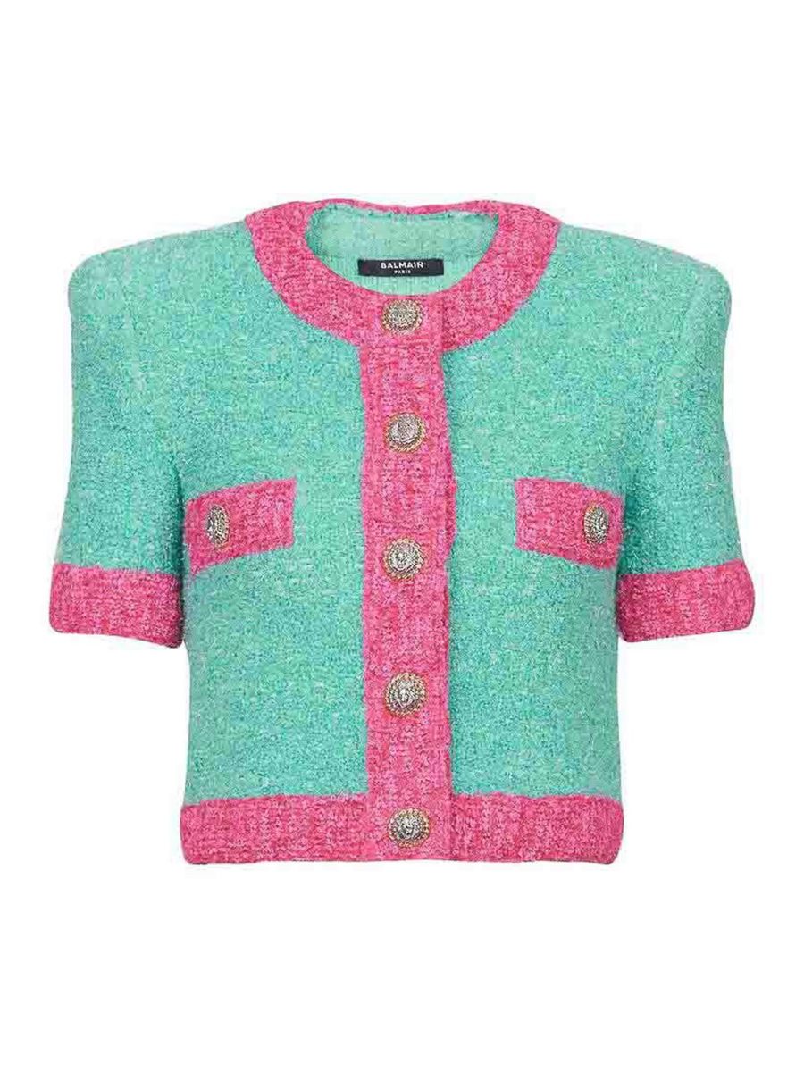 Balmain Pull Col Rond - Bleu Clair