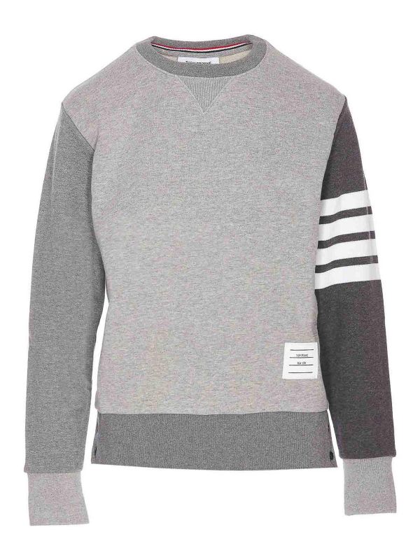 Thom Browne Pull Col Rond - Gris