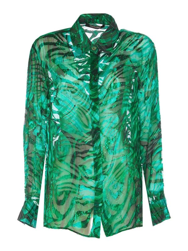 Roberto Cavalli Chemise - Vert