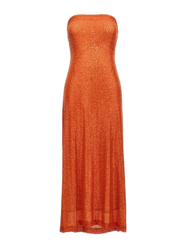 Le Twins Robe Au Genou - Orange