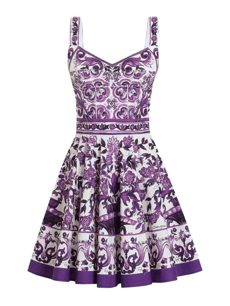 Dolce & Gabbana Robe Au Genou - Blanc