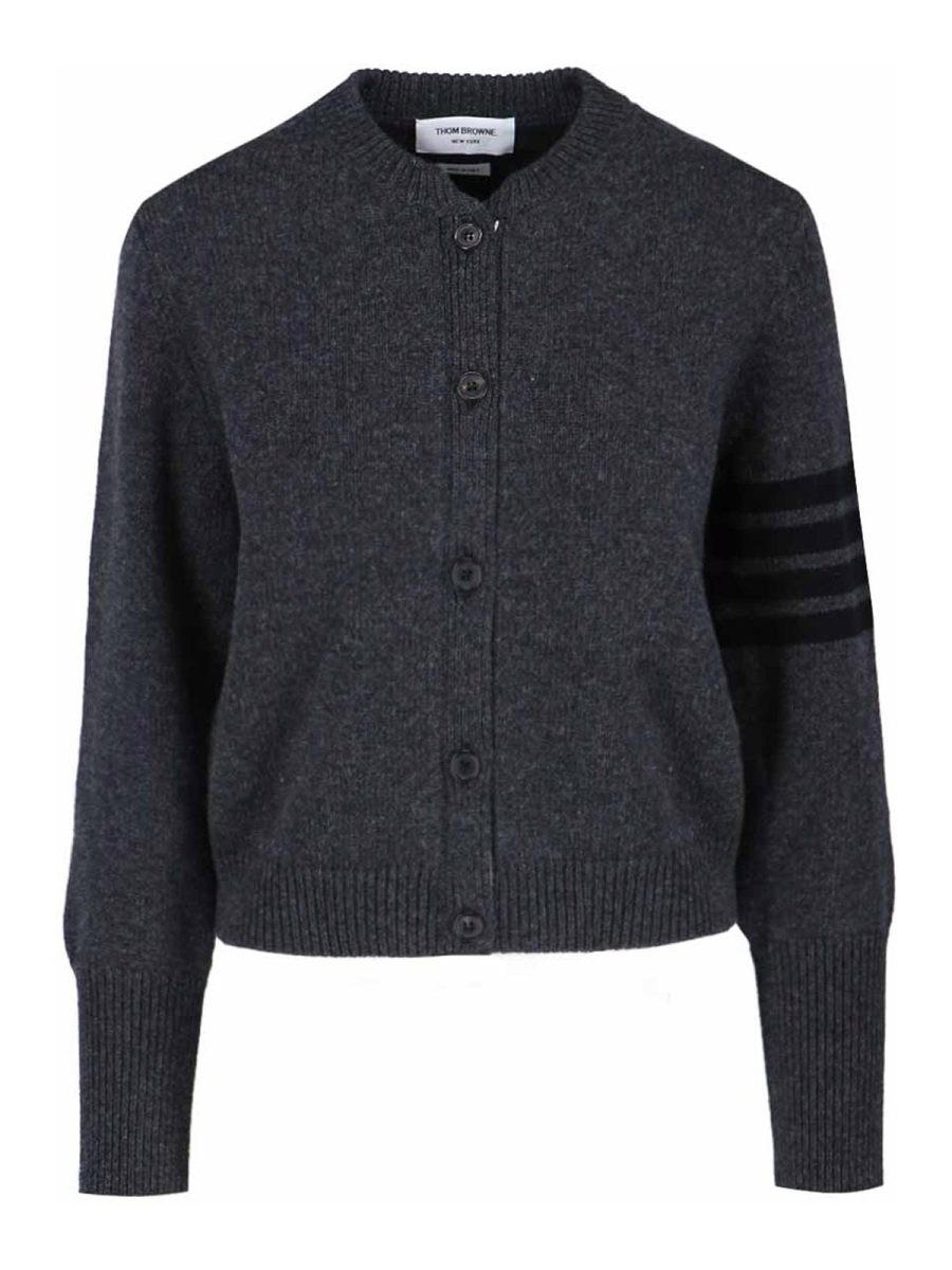 Thom Browne Pull Col Rond - Gris