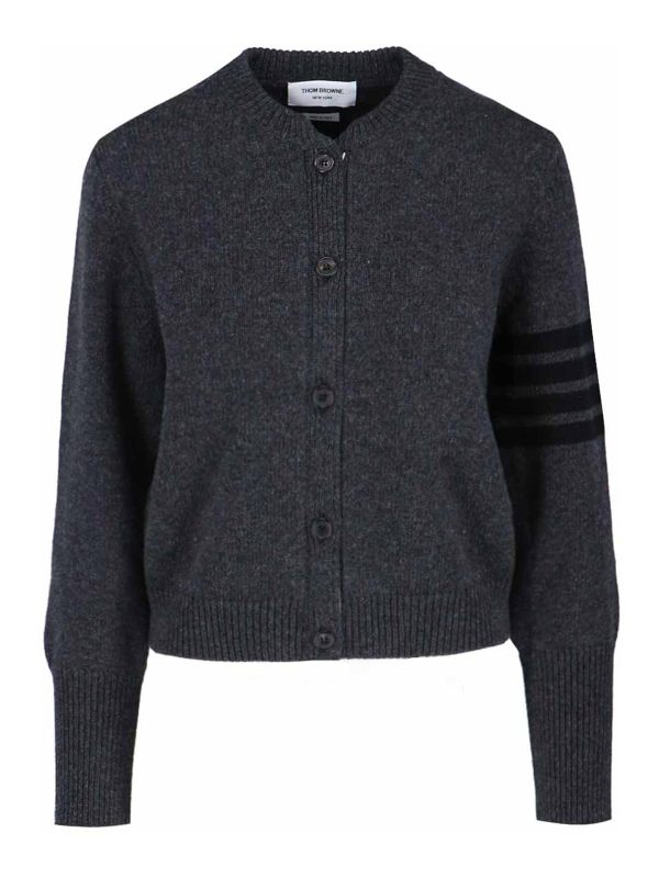 Thom Browne Pull Col Rond - Gris