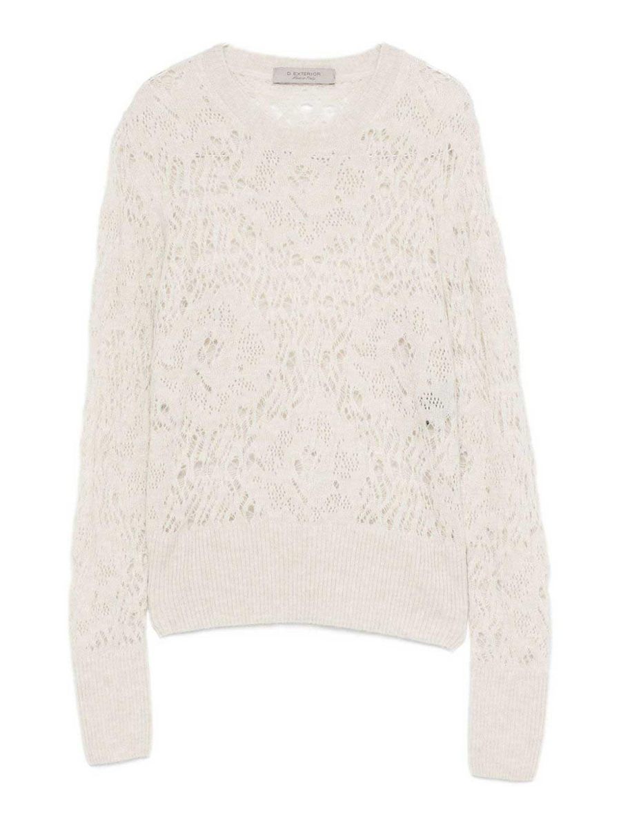 D. Exterior Pull Col Rond - Blanc