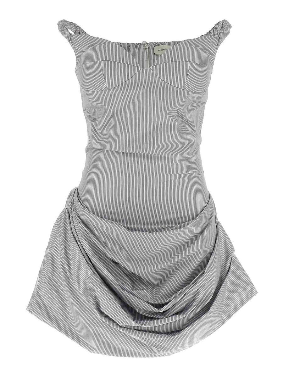 Magda Butrym Robe Au Genou - Gris